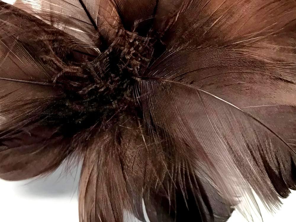1/4 Lb - 2-3" Brown Goose Coquille Loose Wholesale Feathers (Bulk)