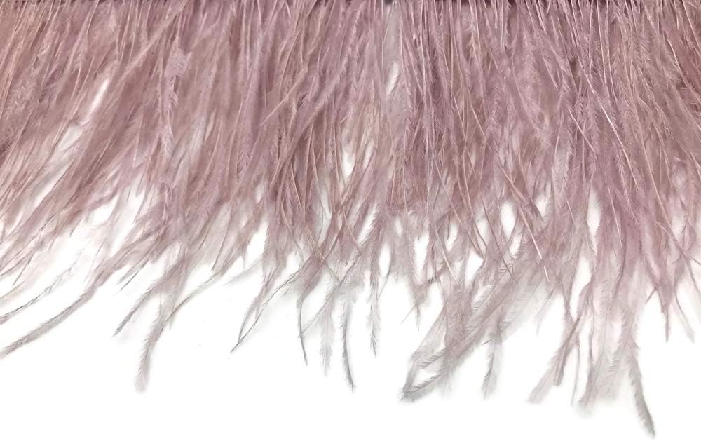 10 Yards - Taupe Ostrich Fringe Trim Wholesale Feather (Bulk)