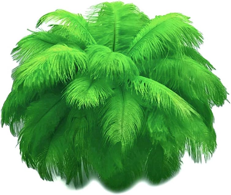 1/2 lb. - 14-17" Light Green Ostrich Large Body Drab Wholesale Feathers (Bulk)