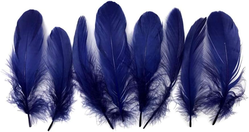 1/4 lbs. - Navy Blue Goose Nagoire Wholesale Feathers (Bulk)
