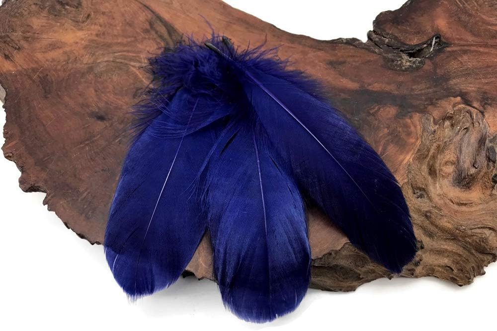 1 Pack - Navy Blue Goose Nagoire Loose Feather - 0.25 Oz