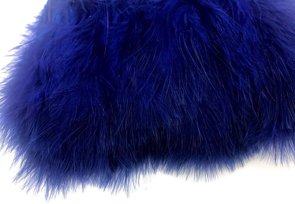 1 Yard - Navy Blue Marabou Turkey Fluff Feather Fringe Trim