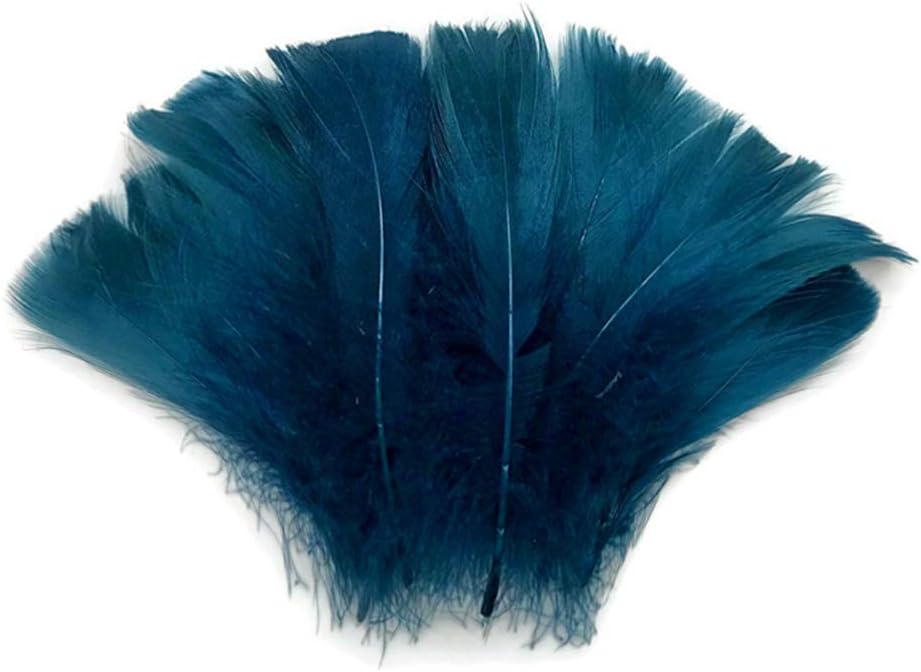 1 Pack - 2-3" Teal Blue Goose Coquille Loose Feathers - 0.35 Oz.