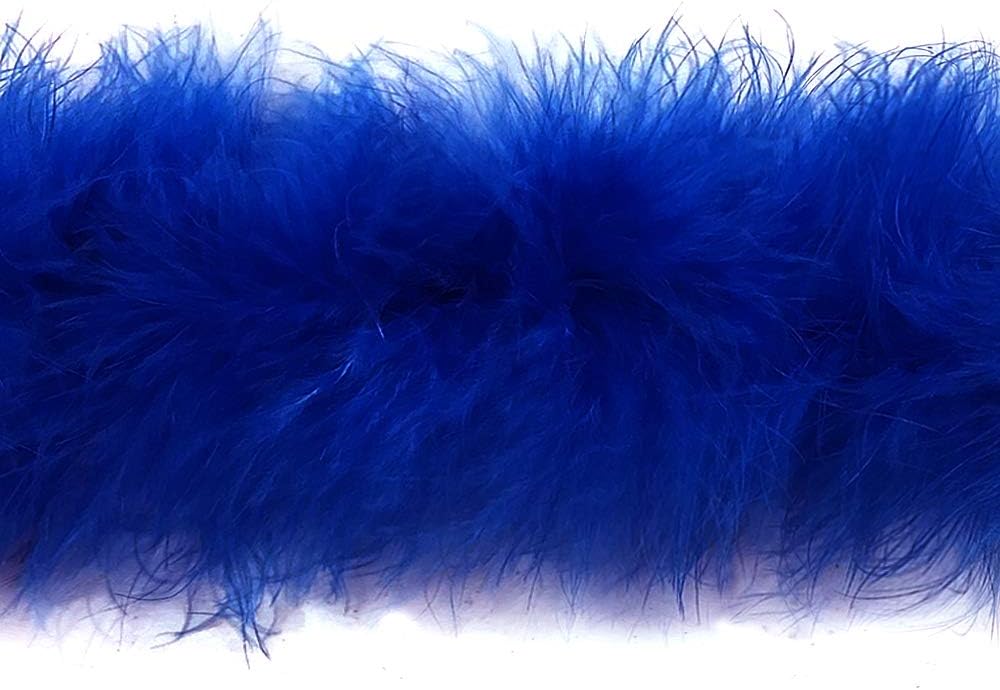 2 Yards - Royal Blue Turkey Medium Weight Marabou Feather Boa 25 Gram