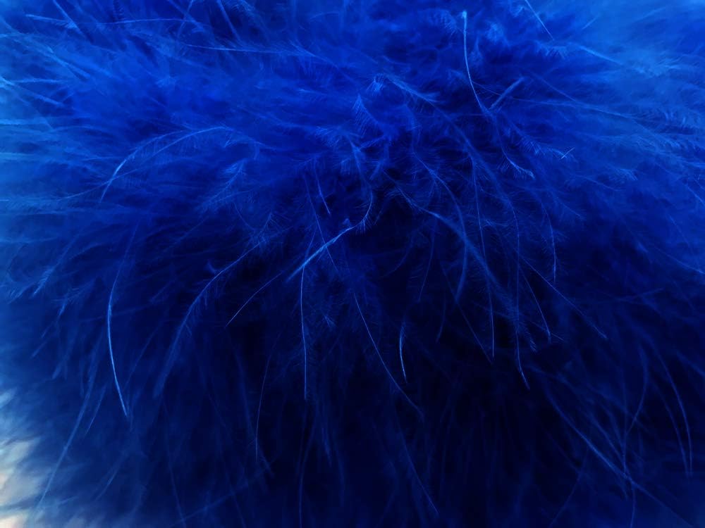 2 Yards - Royal Blue Turkey Medium Weight Marabou Feather Boa 25 Gram