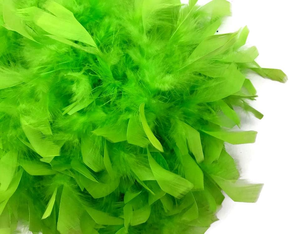 2 Yards - Lime Green Heavy Weight Chandelle Feather Boa | 80 Gram