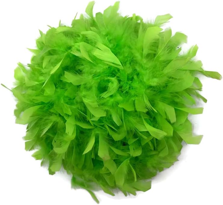 2 Yards - Lime Green Heavy Weight Chandelle Feather Boa | 80 Gram