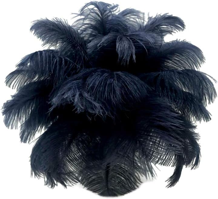 1/2 lb. - 14-17" Navy Blue Ostrich Large Body Drab Wholesale Feathers (Bulk)