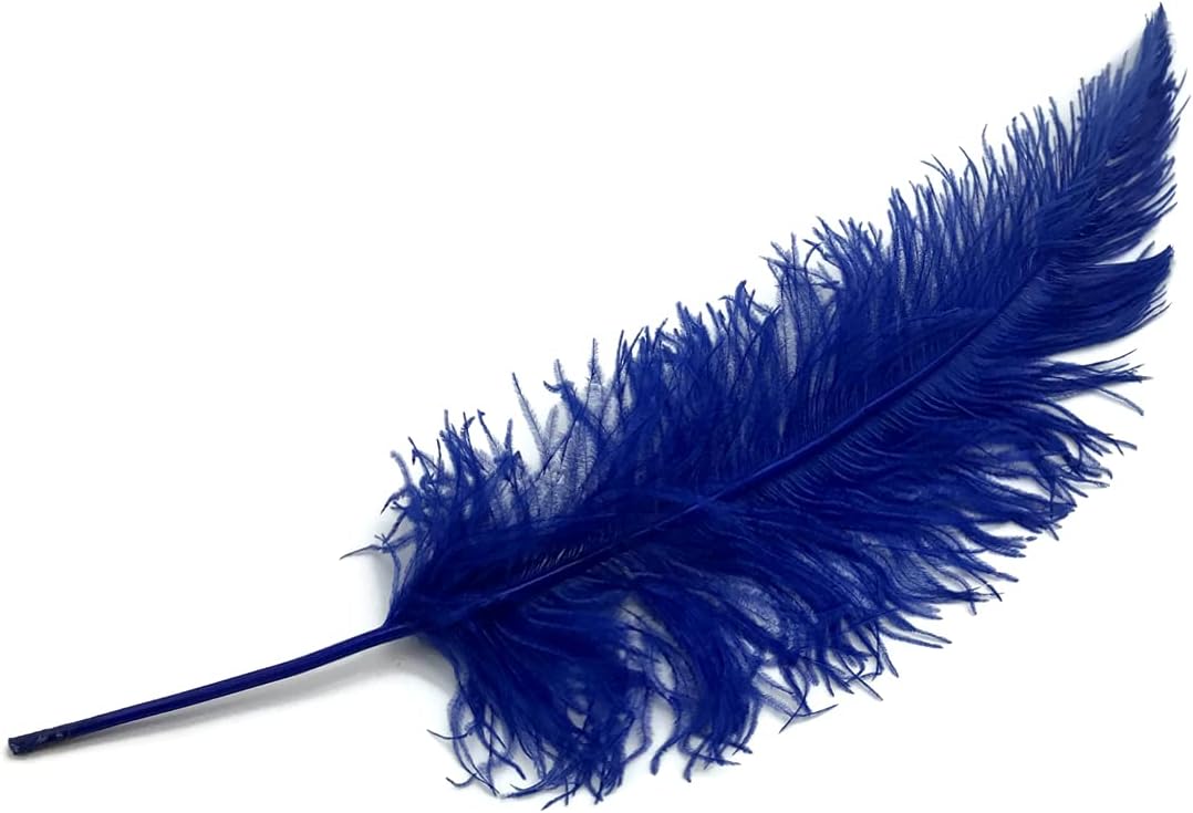 1/2 Lb - Royal Blue Large Ostrich Spads Wholesale Feathers 20-28" (Bulk)