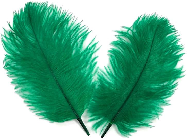 1 Pack - Kelly Green Ostrich Small Confetti Feathers 0.3 Oz