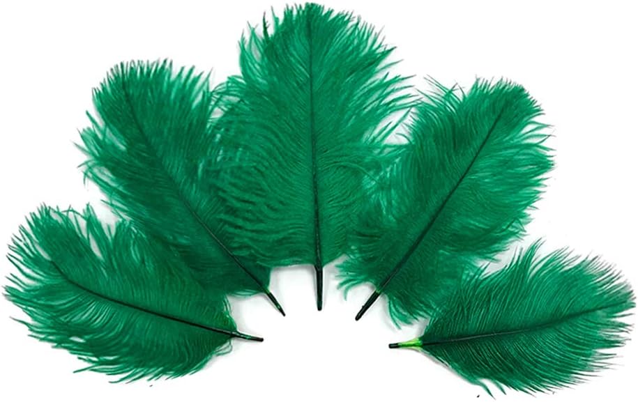1 Pack - Kelly Green Ostrich Small Confetti Feathers 0.3 Oz