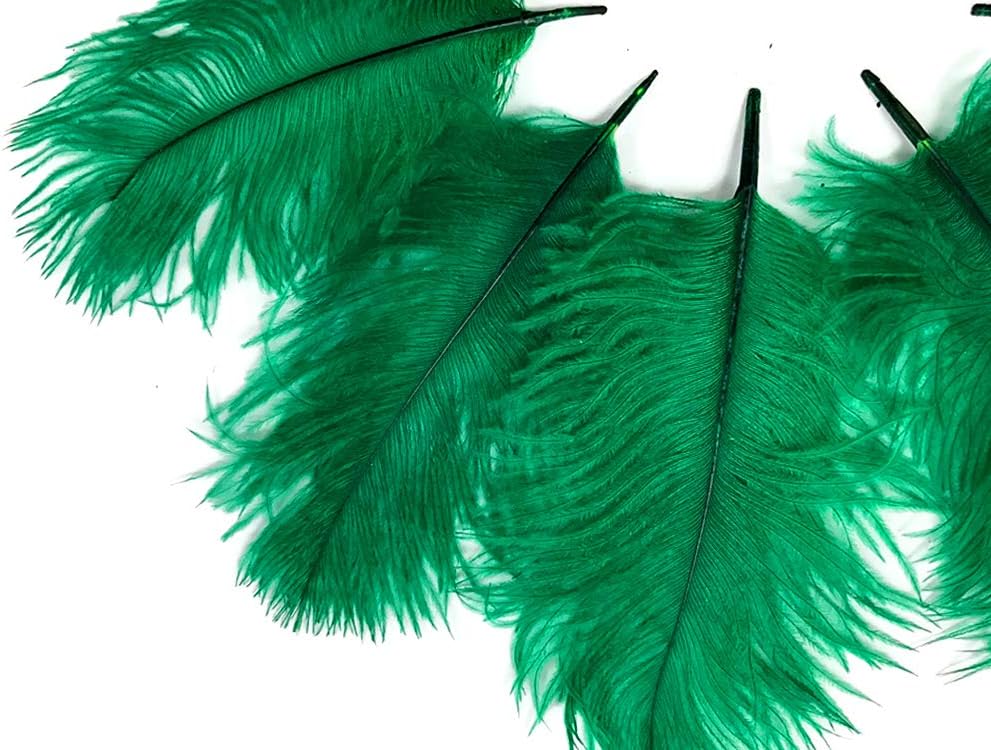 Wholesale Pack - Kelly Green Ostrich Small Confetti Feathers (Bulk)