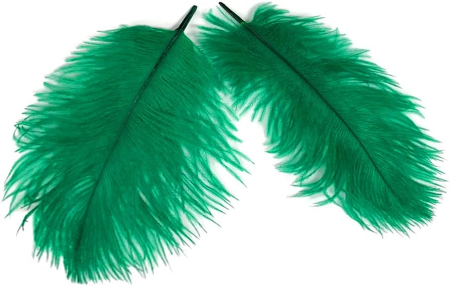 1 Pack - Kelly Green Ostrich Small Confetti Feathers 0.3 Oz