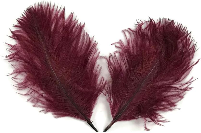 1 Pack - Burgundy Ostrich Small Confetti Feathers 0.3 Oz