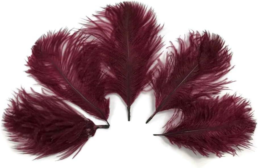 1 Pack - Burgundy Ostrich Small Confetti Feathers 0.3 Oz