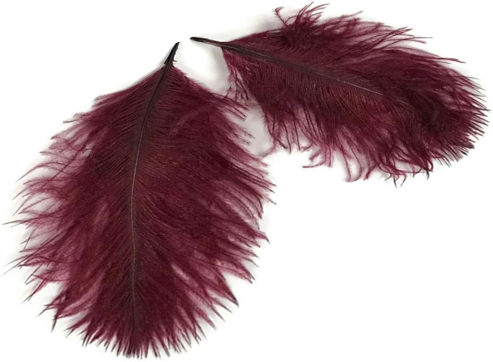 1 Pack - Burgundy Ostrich Small Confetti Feathers 0.3 Oz