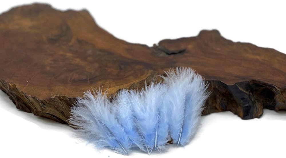 1 Pack - Baby Blue Turkey Marabou Short Down Fluff Loose Feathers 0.10 Oz.