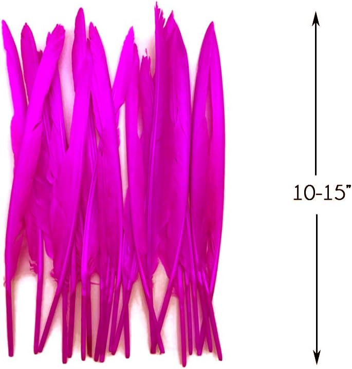 1/4 Lb. - Hot Pink Goose Pointers Long Primaries Wing Wholesale Feathers (Bulk)