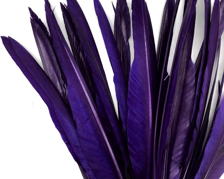 1/4 Lb. - Purple Goose Pointers Long Primaries Wing Wholesale Feathers (Bulk)