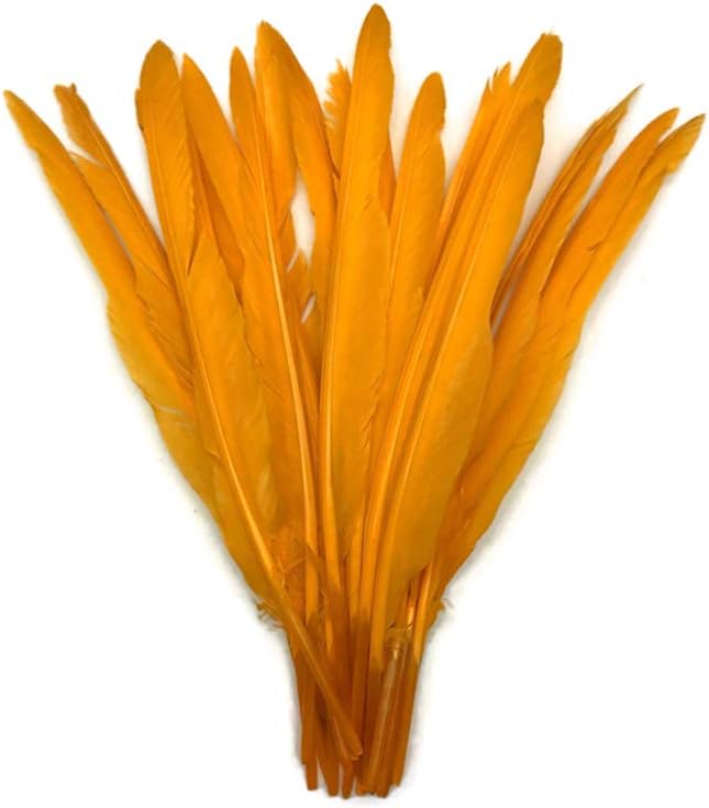 1/4 Lb. - Golden Yellow Goose Pointers Long Primaries Wing Wholesale Feathers (Bulk)