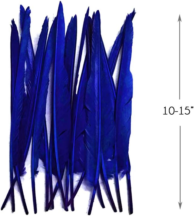 1/4 Lb. - Royal Blue Goose Pointers Long Primaries Wing Wholesale Feathers (Bulk)