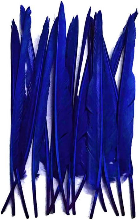 1/4 Lb. - Royal Blue Goose Pointers Long Primaries Wing Wholesale Feathers (Bulk)