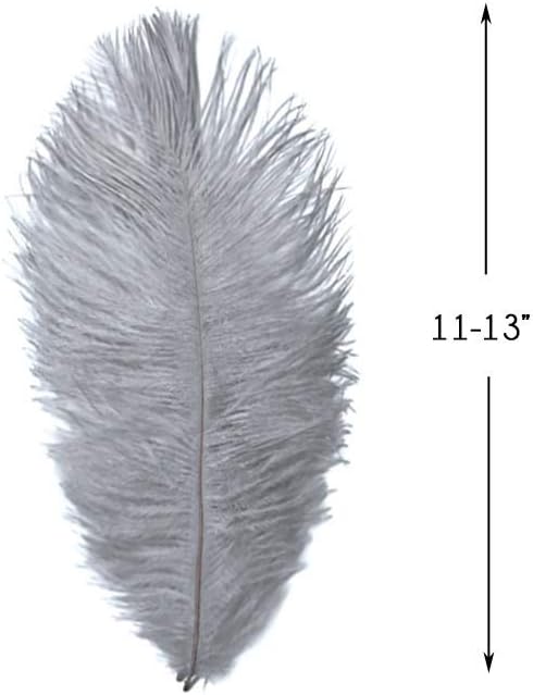 1/2 lb. - 14-17" Silver Gray Ostrich Large Body Drab Wholesale Feathers (Bulk)