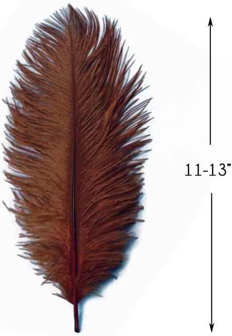 100 Pieces - 11-13" Dark Brown Ostrich Drabs Wholesale Body Feathers (Bulk)