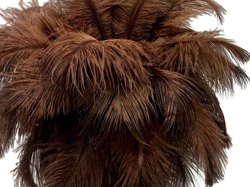 100 Pieces - 11-13" Dark Brown Ostrich Drabs Wholesale Body Feathers (Bulk)
