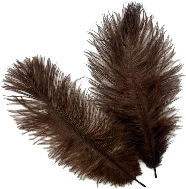 100 Pieces - 11-13" Dark Brown Ostrich Drabs Wholesale Body Feathers (Bulk)
