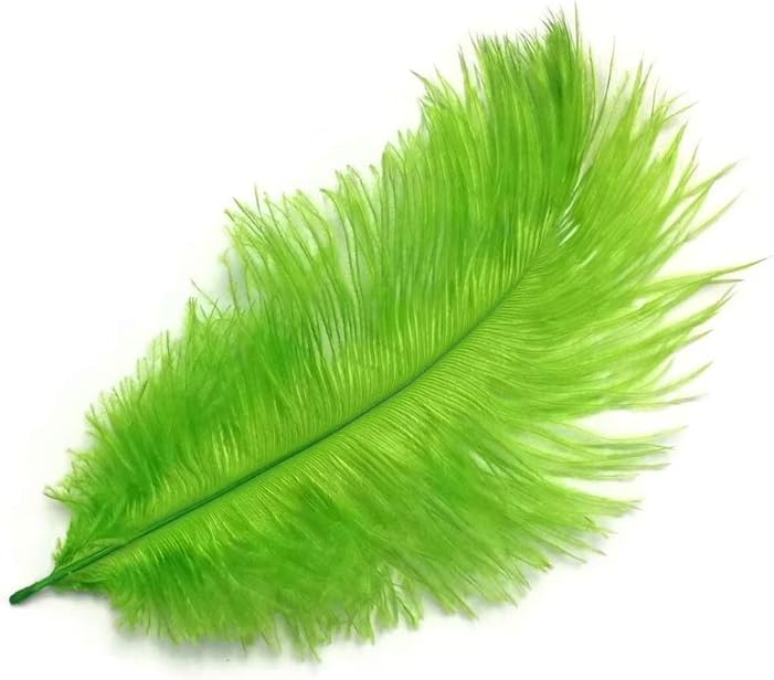 100 Pieces - 8-10" Lime Green Ostrich Dyed Drab Body Wholesale Feathers (Bulk)