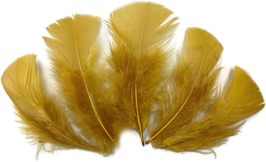 1/4 lb. - Antique Gold Turkey T-Base Wholesale Body Plumage Feathers (Bulk)