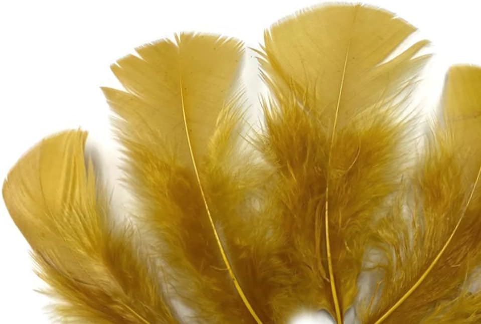 1/4 lb. - Antique Gold Turkey T-Base Wholesale Body Plumage Feathers (Bulk)