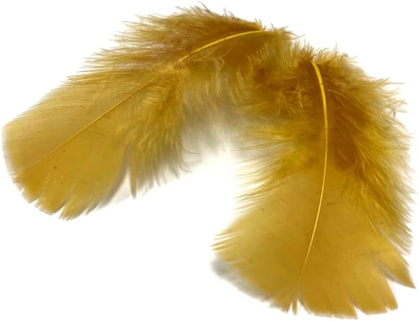 1/4 lb. - Antique Gold Turkey T-Base Wholesale Body Plumage Feathers (Bulk)