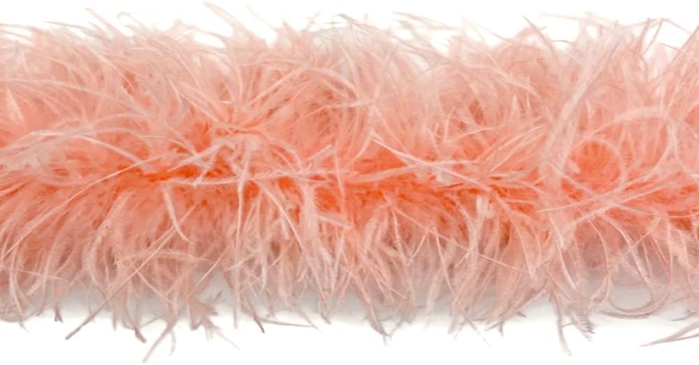 2 Yards - Pink Blush 4 Ply Ostrich Medium Weight Fluffy Feather Boa
