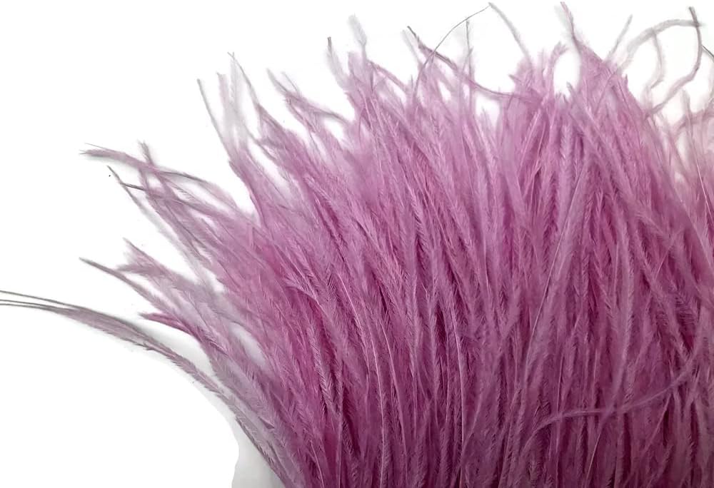 10 Yards - Mauve Purple Ostrich Fringe Trim Wholesale Feather (Bulk)