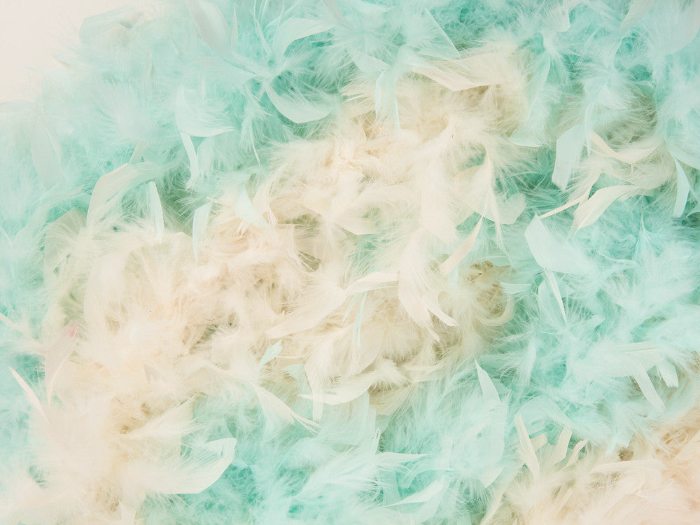 2 Yards - Mint Green Heavy Weight Chandelle Feather Boa | 80 Gram