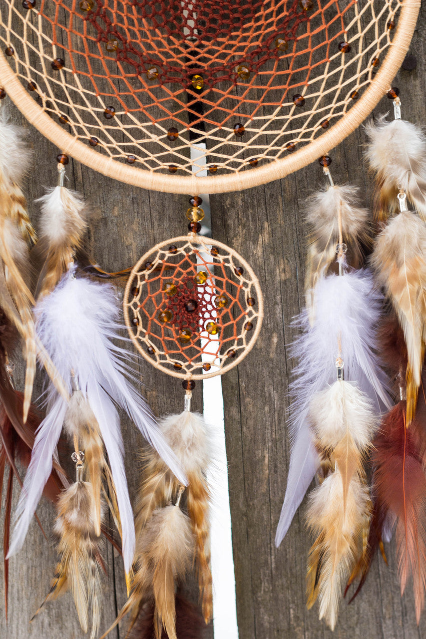 4 Inch Strip - 5-7" Natural Brown Bronze Strung Rooster Schlappen Feathers