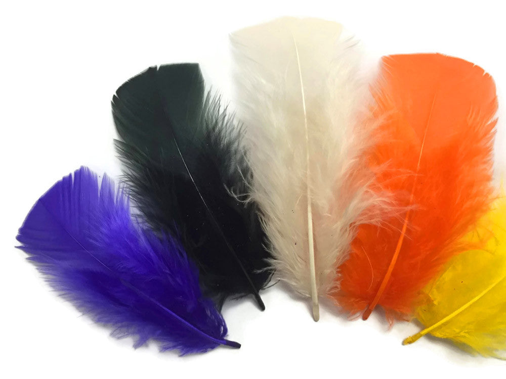 1/4 Lb - Black Turkey T-Base Wholesale Body Plumage Feathers (Bulk)