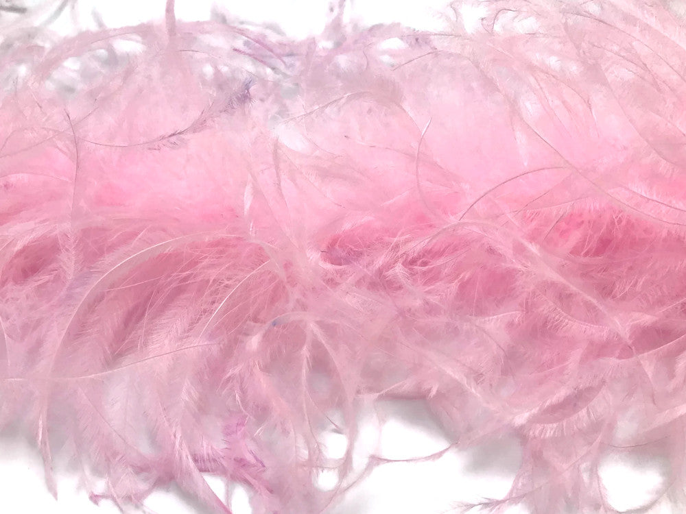 2 Yards - Light Pink 2 Ply Ostrich Medium Weight Fluffy Feather Boa