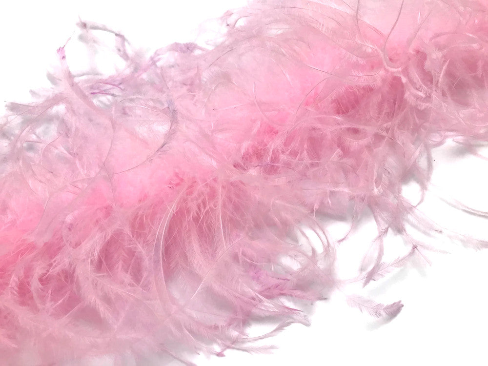 2 Yards - Light Pink 2 Ply Ostrich Medium Weight Fluffy Feather Boa