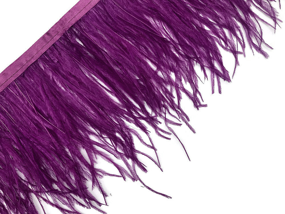 10 Yards - Amethyst Purple Ostrich Fringe Trim Wholesale Feather (Bulk)