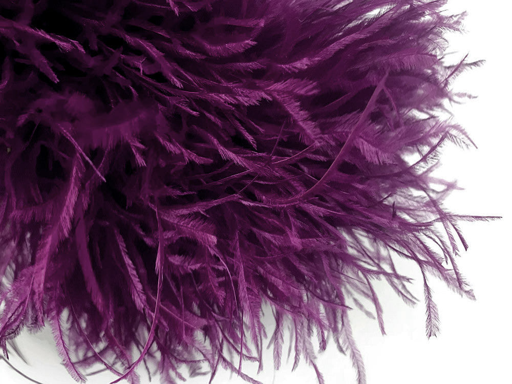 6 Inch Strip - Amethyst Purple Ostrich Fringe Trim Feather