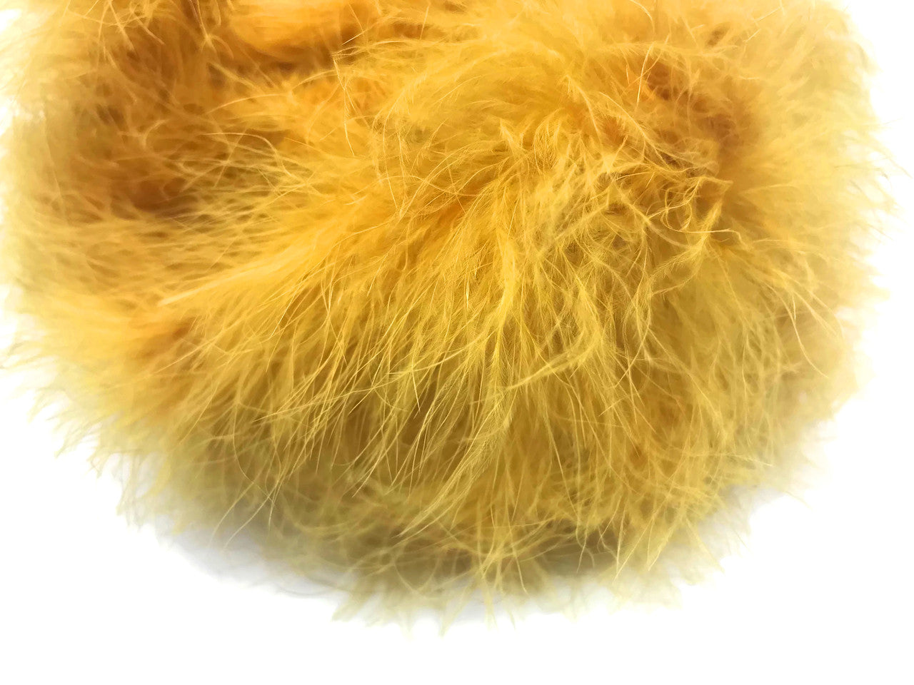 2 Yards - Antique Gold Turkey Medium Weight Marabou Feather Boa 25 Gram