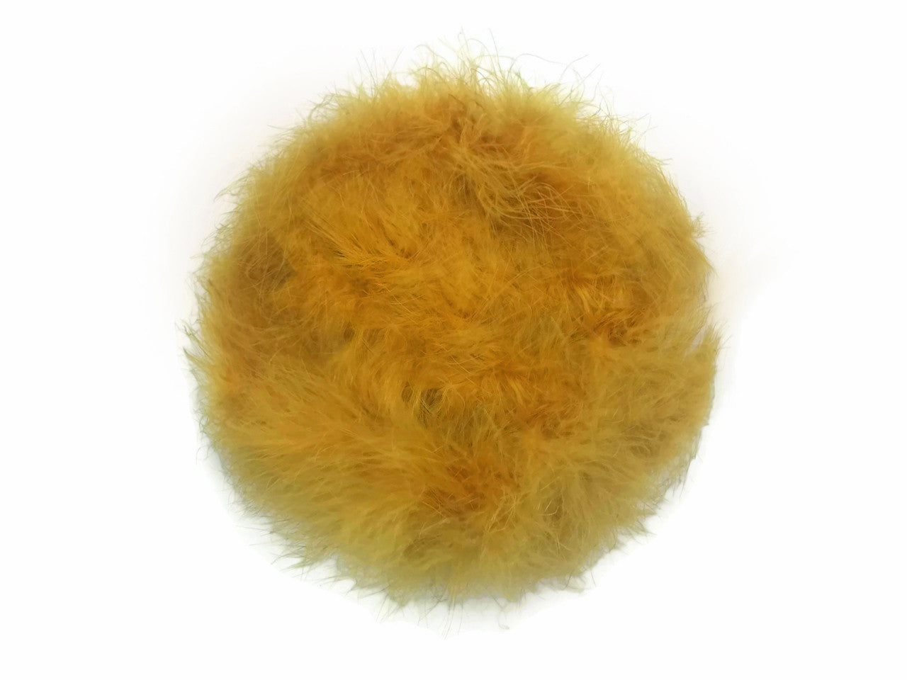 2 Yards - Antique Gold Turkey Medium Weight Marabou Feather Boa 25 Gram