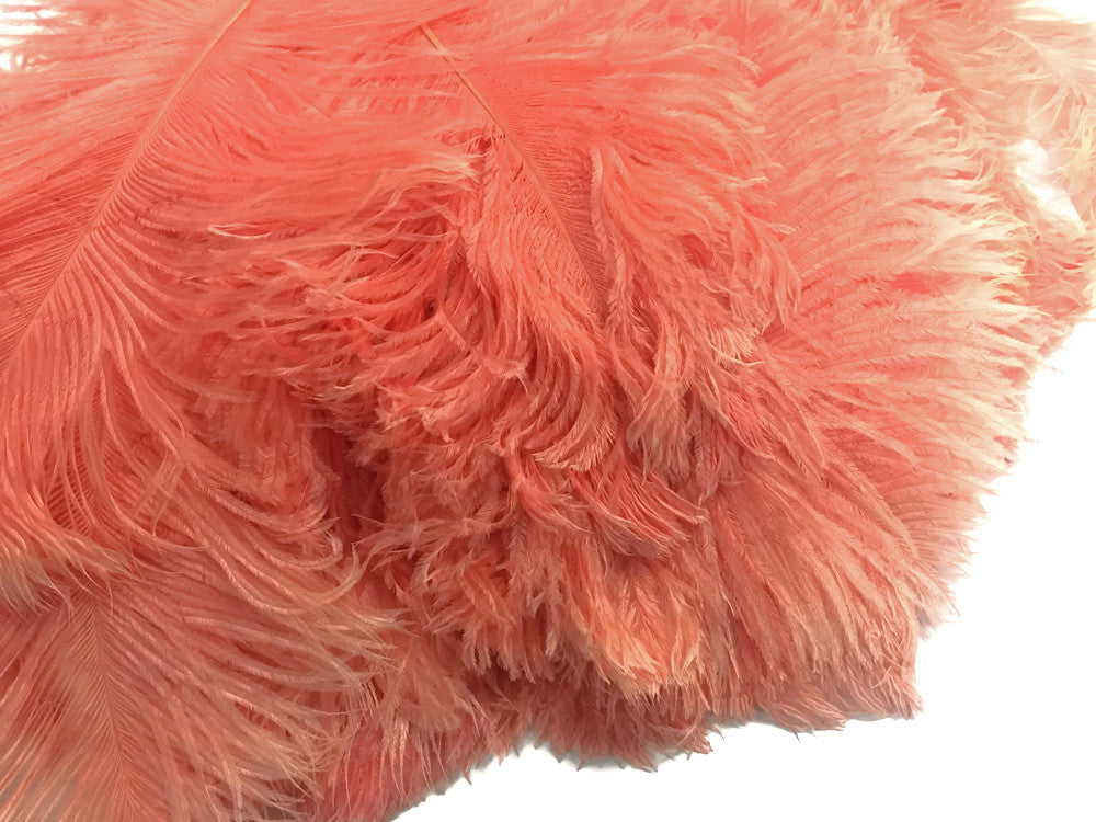 10 Pieces -  12-16" Apricot Dyed Ostrich Tail Fancy Feathers