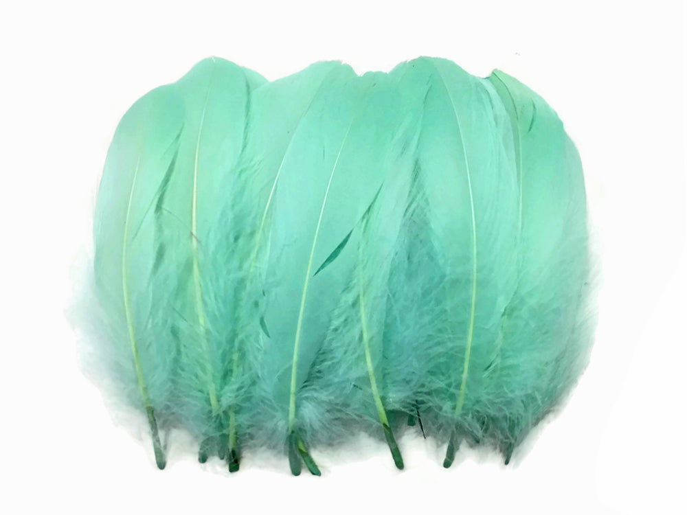 1/4 Lb. - Aqua Green Goose Nagoire Wholesale Feathers (Bulk)