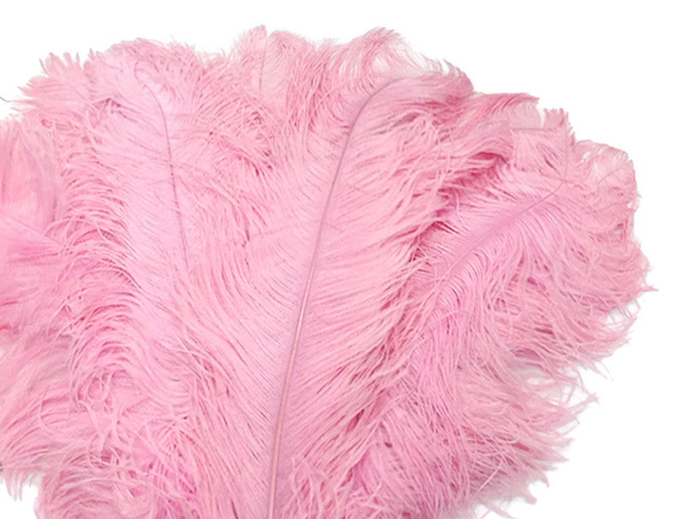 2 Pieces - 18-24" Baby Pink Large Prime Grade Ostrich Wing Plume Centerpiece Feathers