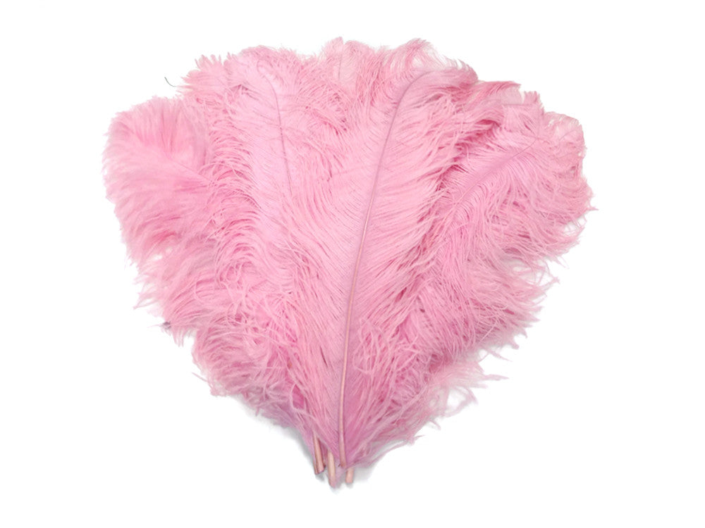 2 Pieces - 18-24" Baby Pink Large Prime Grade Ostrich Wing Plume Centerpiece Feathers