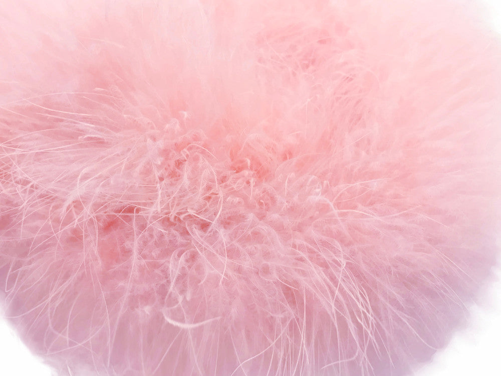 2 Yards - Baby Pink Turkey Medium Weight Marabou Feather Boa 25 Gram